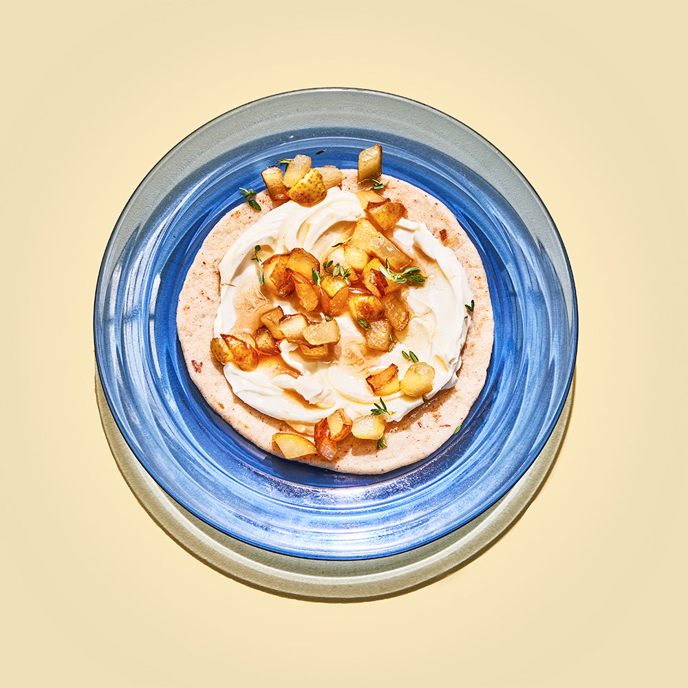 Sweet Tacos with Quick Pear Compote